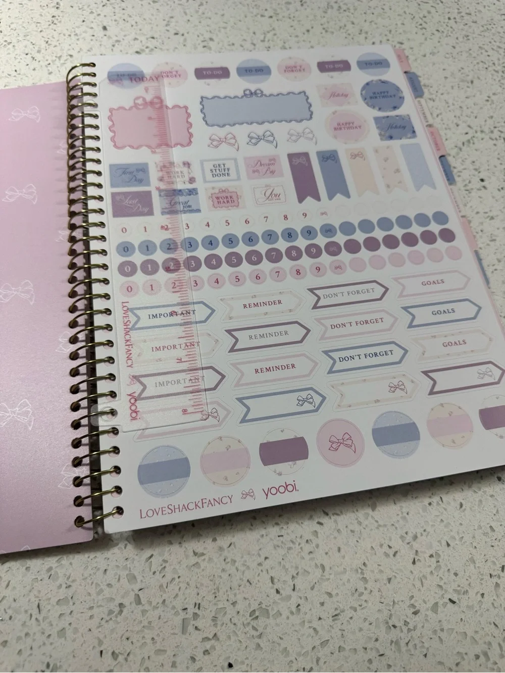 NWT LoveShackFancy x Yoobi Teacher Planner 2026-2027 w/ Stickers